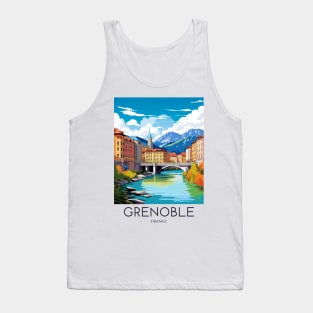 A Pop Art Travel Print of Grenoble - France Tank Top